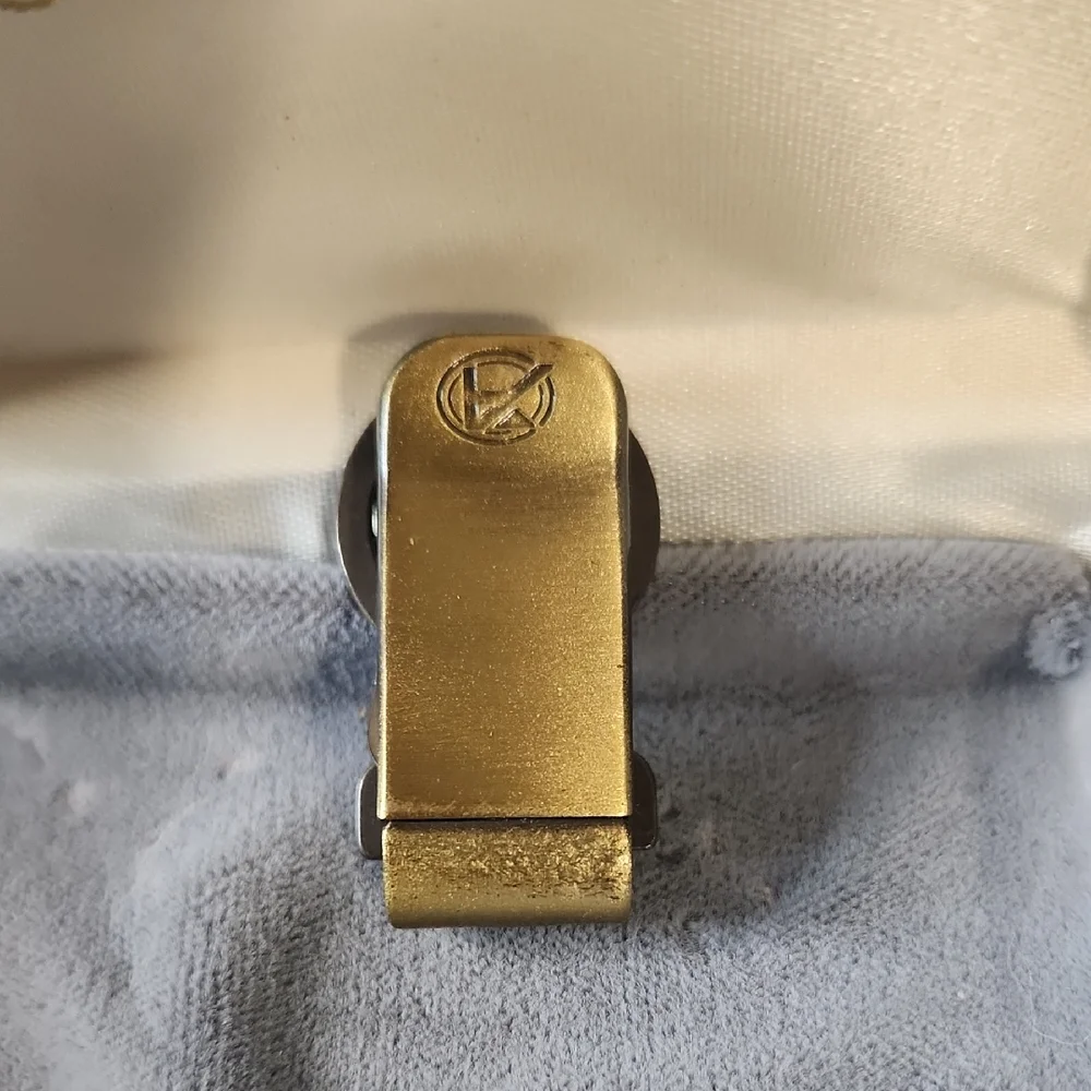 Vintage | HEAD Gold-Tone Money Clip with Red, White & Blue Flag Emblem